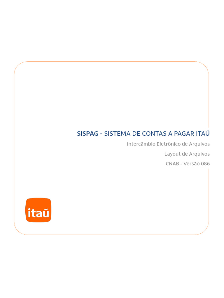 Layout de Arquivos_CNAB - Versão 086_SISPAG | PDF