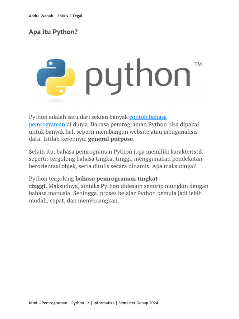 Apa Itu Python | PDF