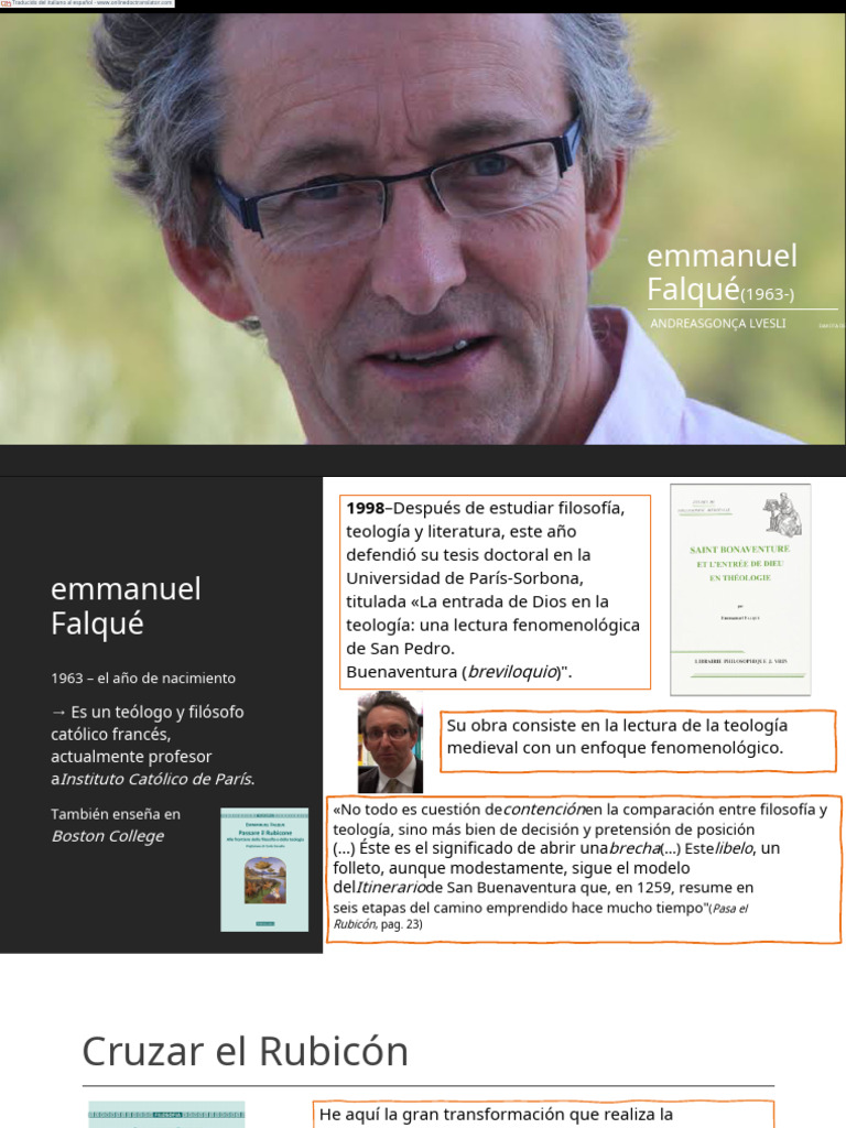 Lezione 11 - Emmanuel Falque - It.es | PDF | Teología | Experiencia