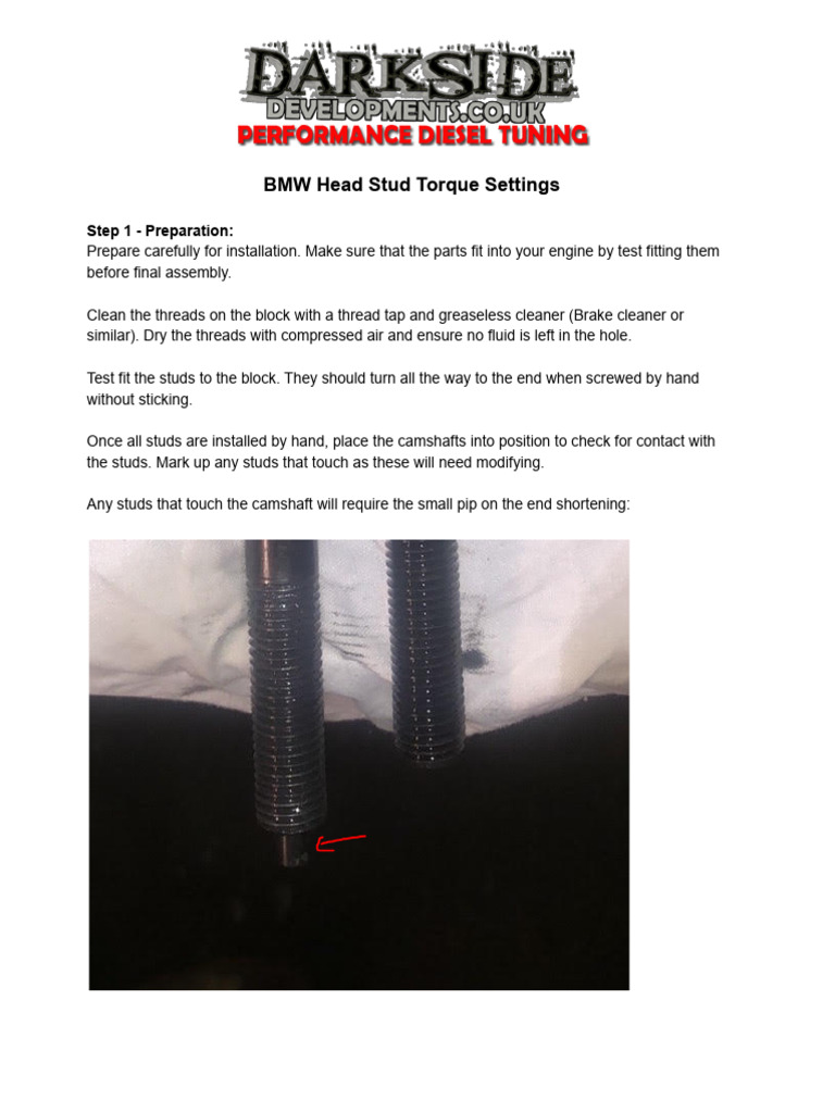 Arp 6.0 Ford Head Stud Torque