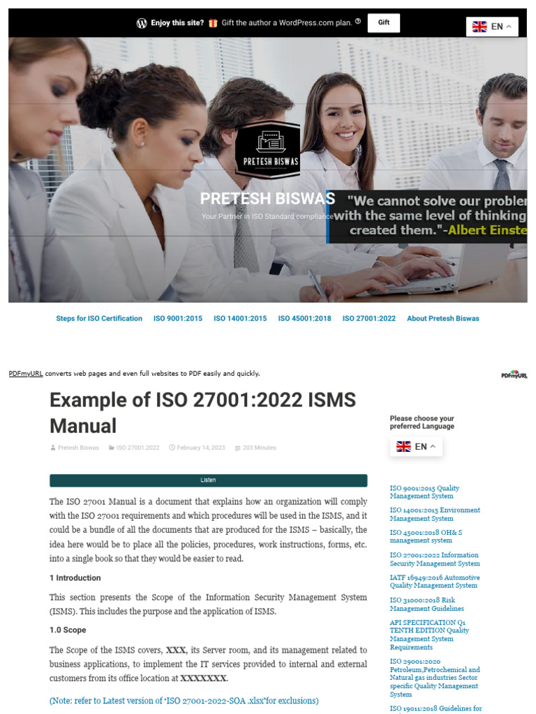 Iso 27001 Annex Pdf Information Security Risk