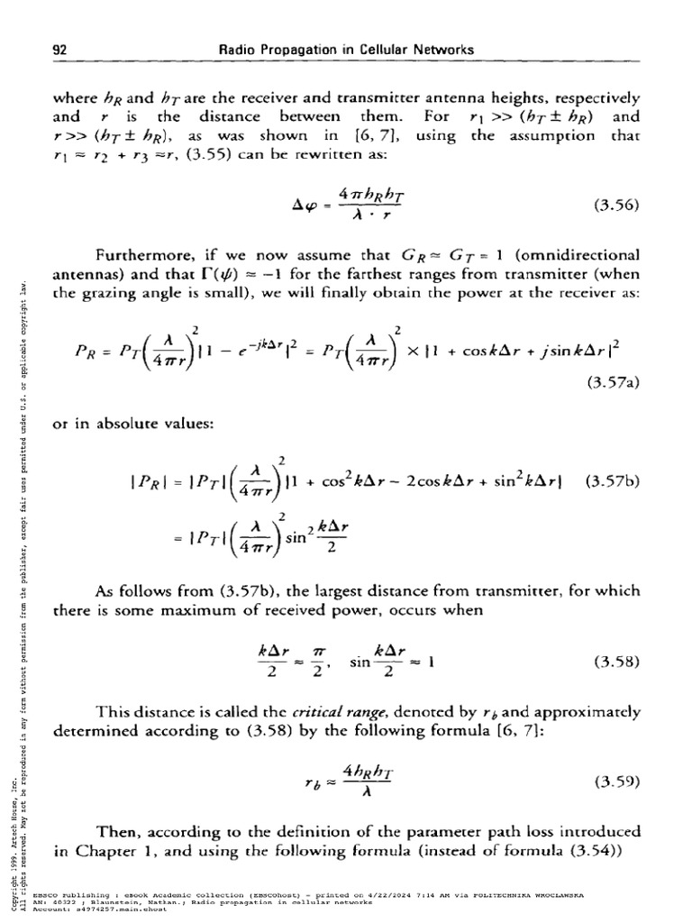 Radio Propagation in Cellular Networks | PDF