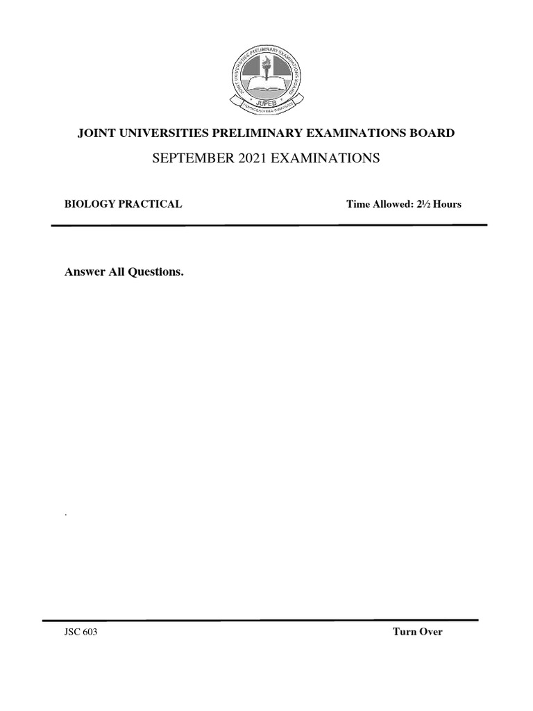 2021 Biology Practical Pdf