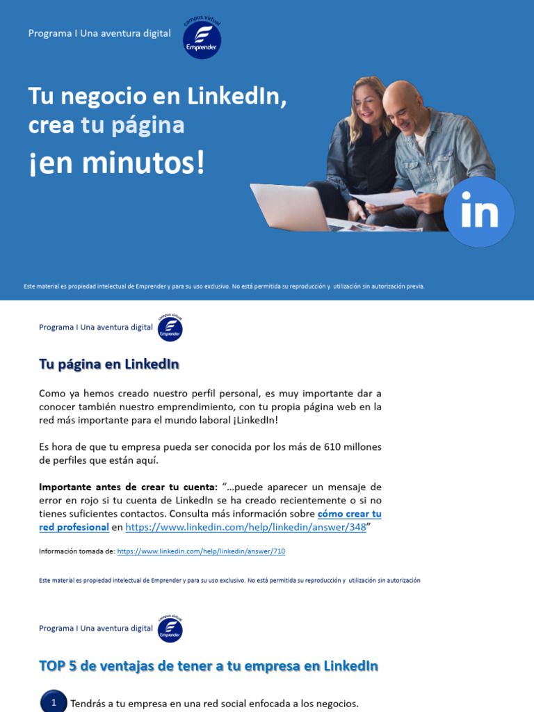 Tu Negocio en LinkedIn - Curso Aventura Digital | PDF | Business ...