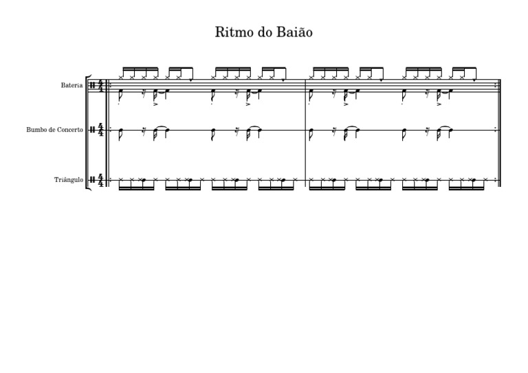 Baião Rhythm Patterns and Instruments | PDF