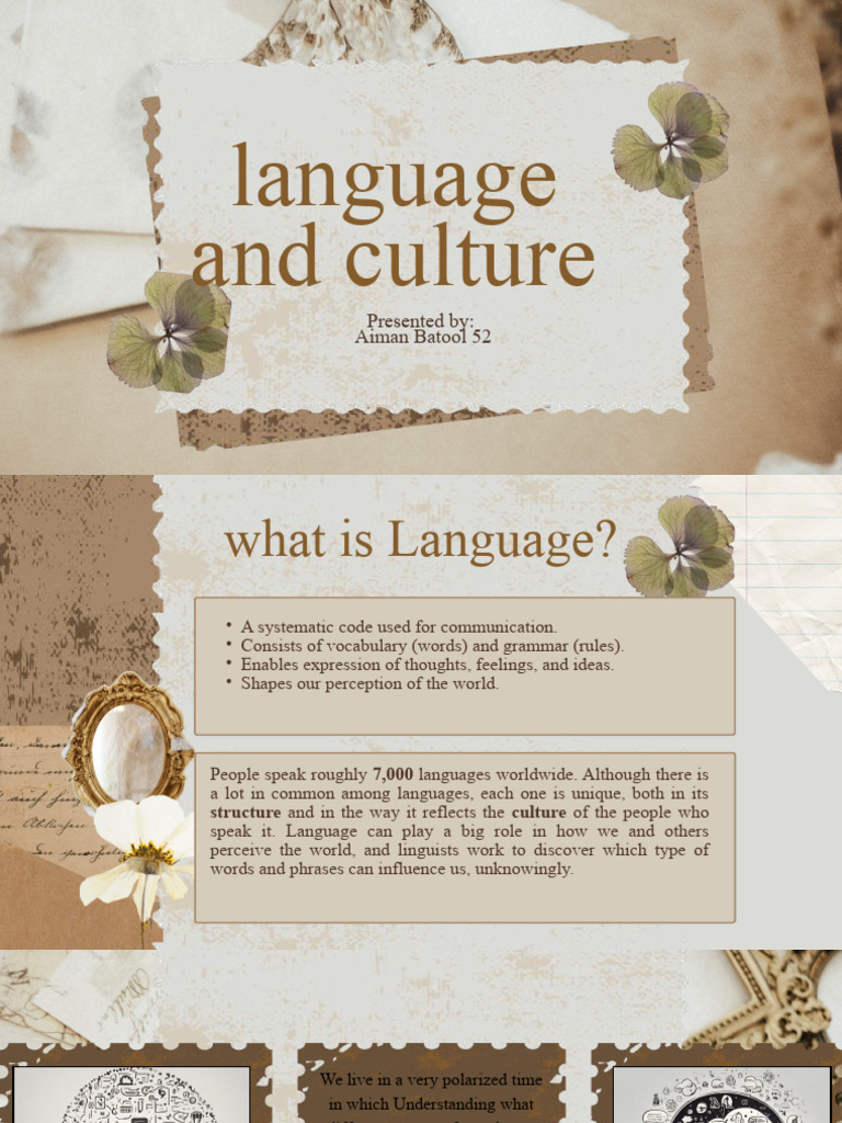 Language and Culture Interconnection | PDF