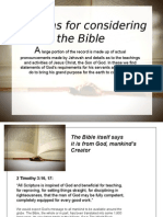 Reasons for Considering the Bible