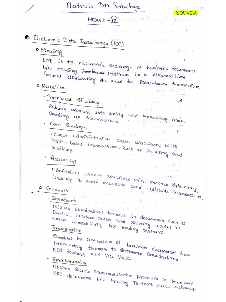 Electronic Data Interchange - Module-9 | PDF