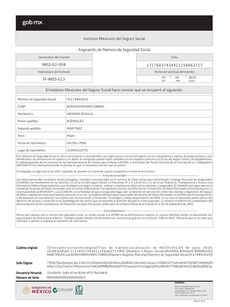 Comprobante NSS | PDF | Gobierno
