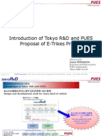 Introduction of Tokyo R&D and PUES Proposal of E-Trikes Project, November 23, 2011 