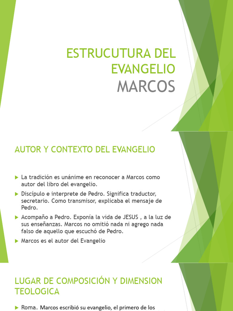 Estructura y Cristología del Evangelio de Marcos | PDF | Jesús ...