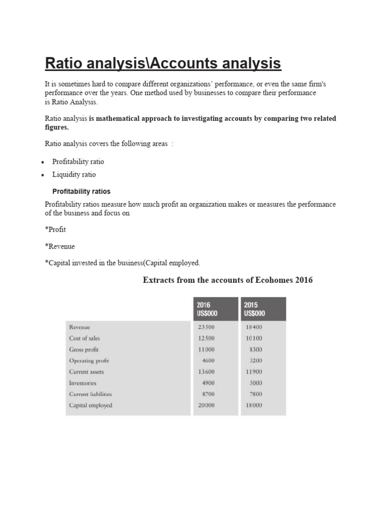 Ratio Analysis Notes Final 2023 | PDF | Market Liquidity | Margin (Finance)