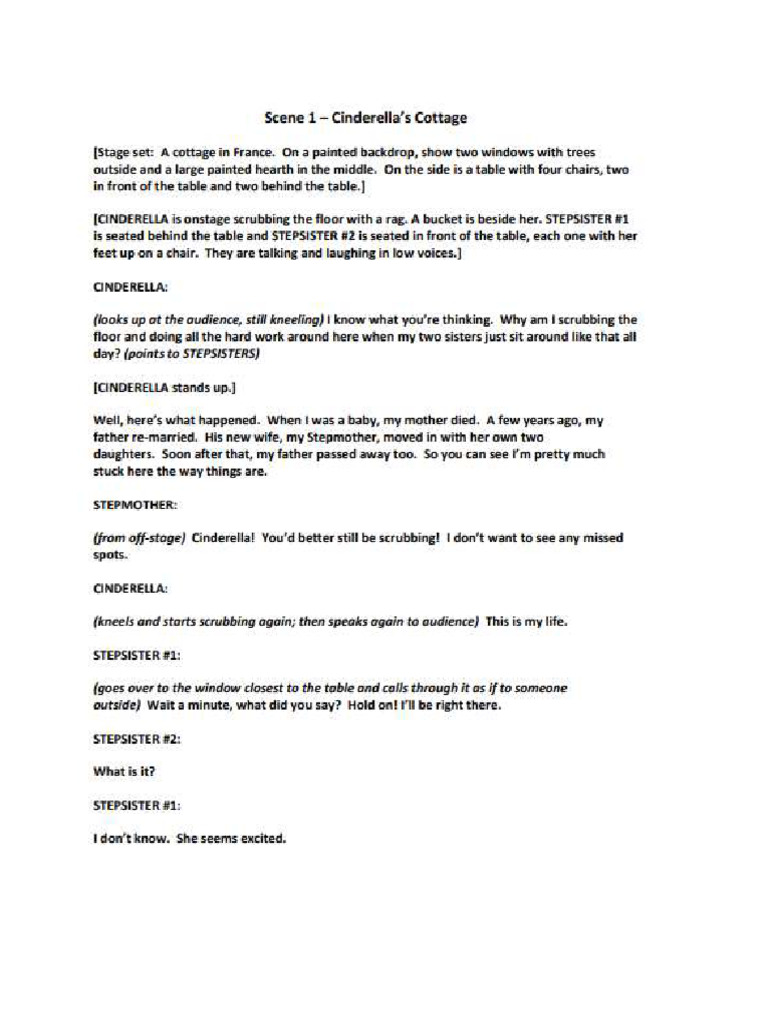 Cinderella Audition Script - Compressed | PDF