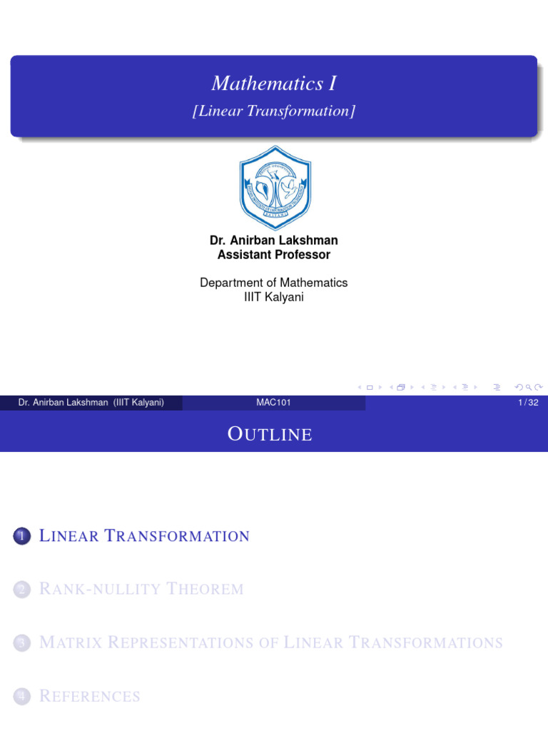 Linear Transformation 1 | PDF | Linear Map | Functional Analysis