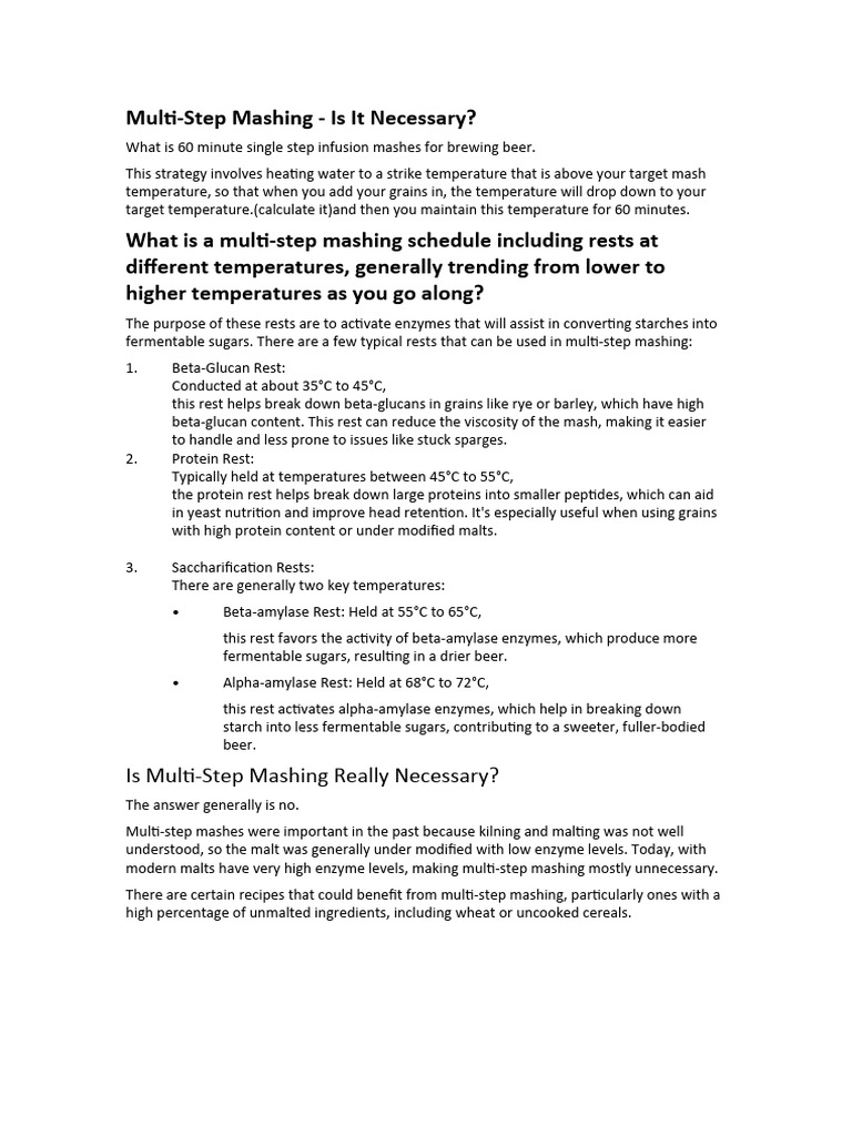 MultiStep Mashing | PDF