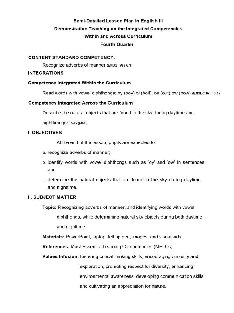 Pba Lesson Plan in English by Roy G. | PDF | Accuracy And Precision ...
