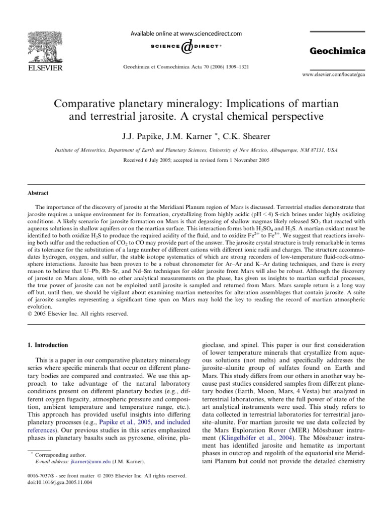 Comparative Planetary Mineralogy | PDF | Earth Sciences | Astronomy