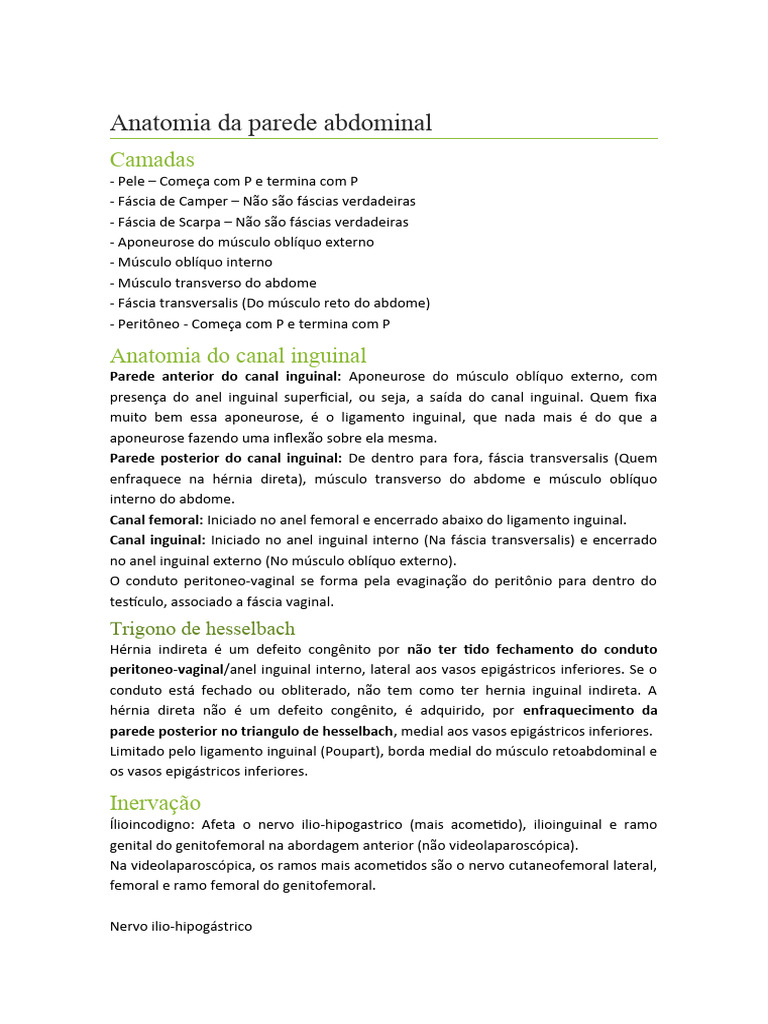Hérnias de Parede Abdominal | PDF | Anatomia