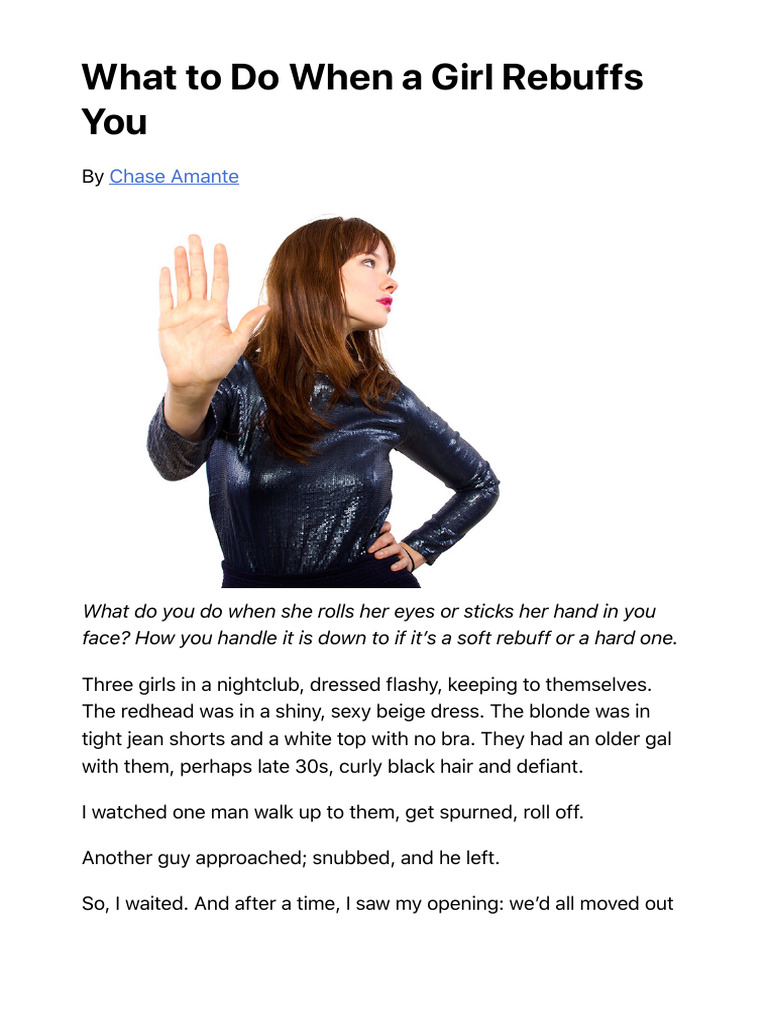 Navigating Female Rebuffs | PDF | Blond | Nonverbal Communication