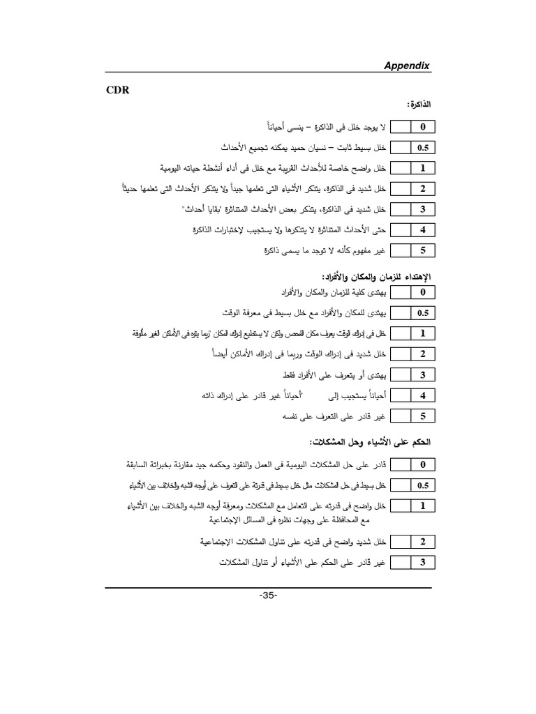 CDR Arabic Version | PDF