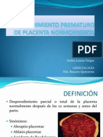 Desprendimiento Prematuro de Placenta Normoinserta