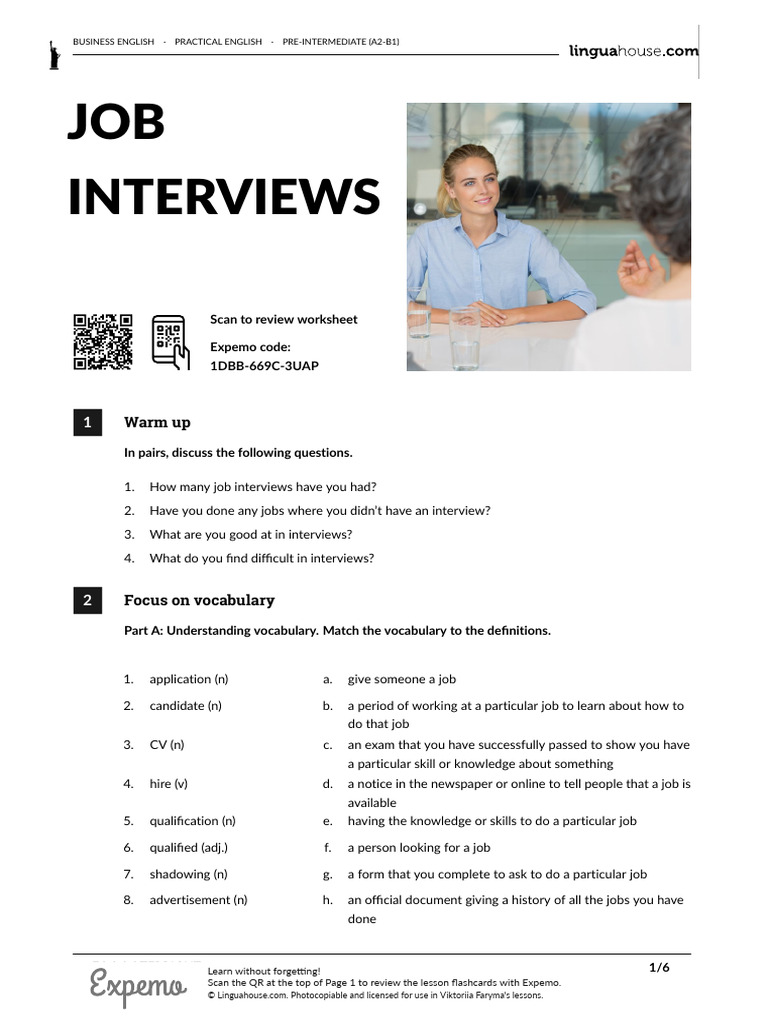 English for Job Interviews | PDF | Job Interview | Recruitment