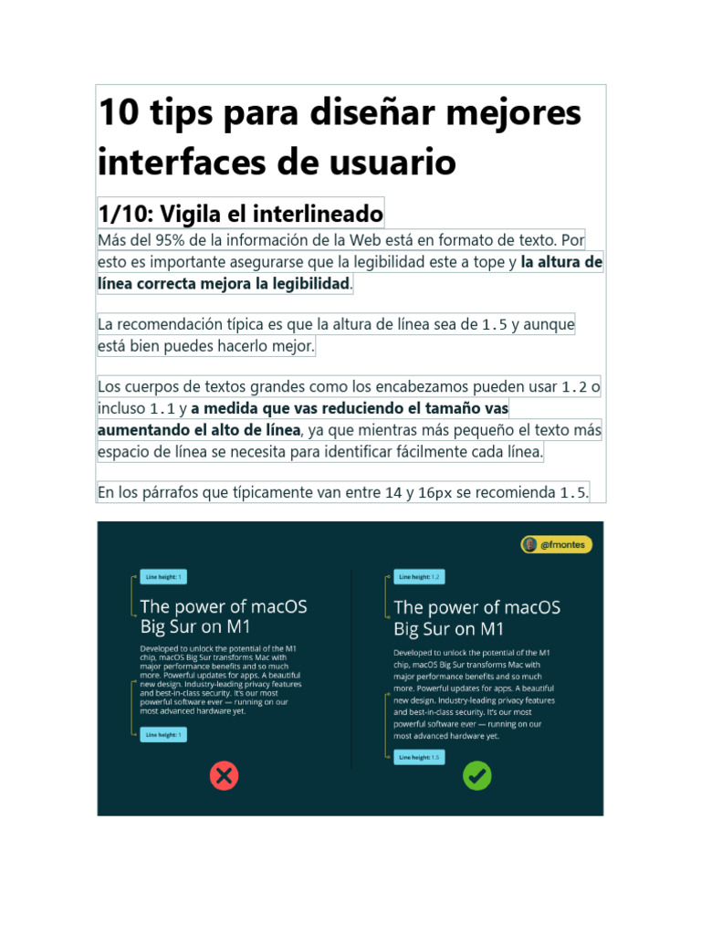 Tips para Diseñar Mejores Interfaces de Usuario PDF Color Informática