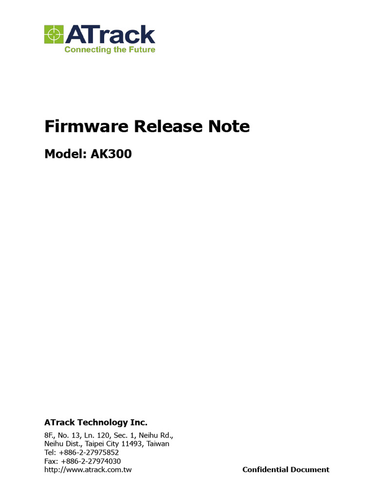 AK300 Firmware Release Note 20230324 | PDF | File Transfer Protocol ...