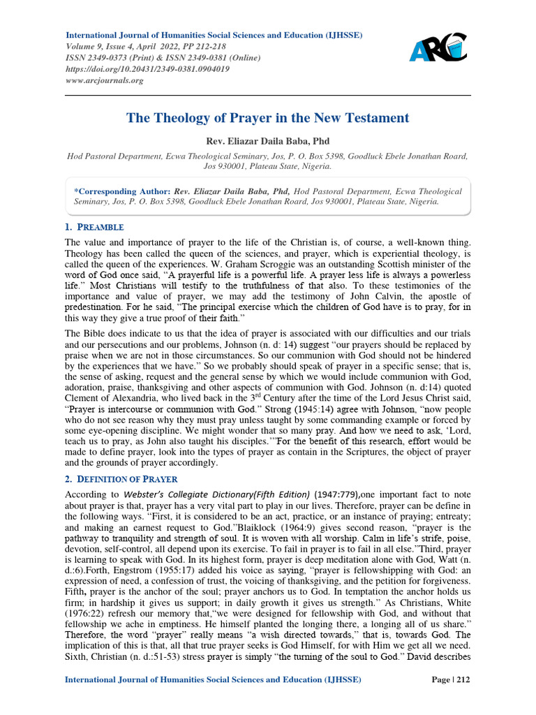 19 Prayer | PDF | God The Father | Prayer