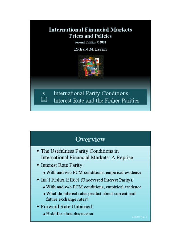 International Financial Markets International Parity Conditions