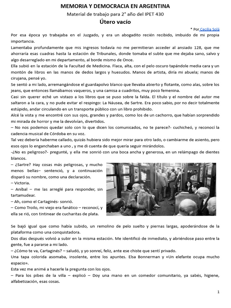 La Memoria Y La Democracia En Nuestro País Pdf