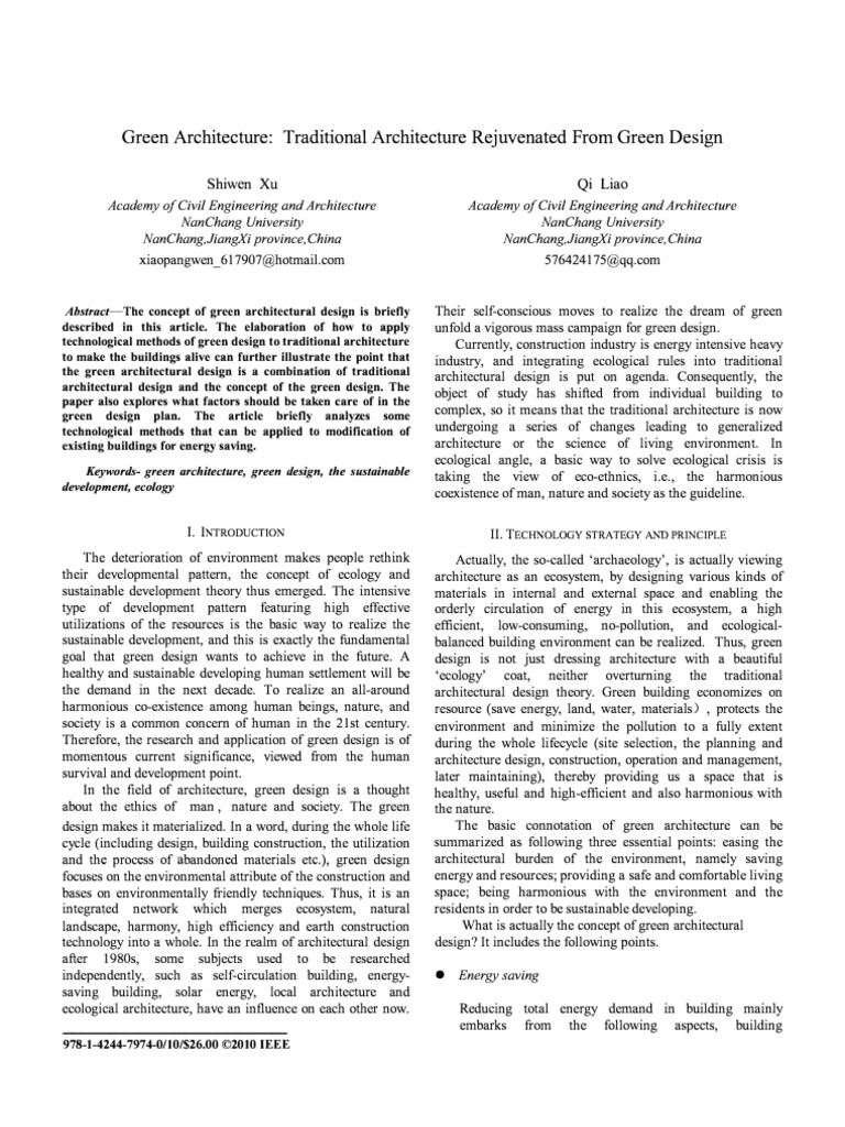 Green Architecture | PDF | Sustainable Design | Green Building