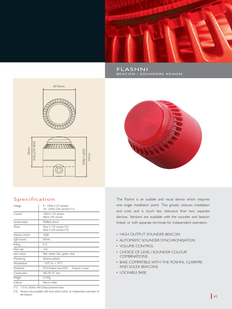 Flashni Sounder Beacon Specs | PDF | Computer Engineering | Equipment