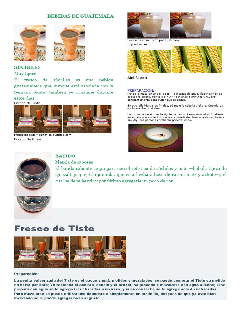 Fresco de Tiste | PDF | Cocina | Cocina latinoamericana