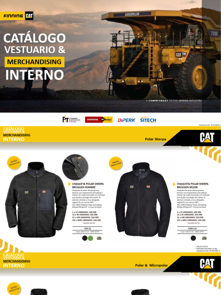Catálogo Finning Cat Prendas Corporativas - Indusbord 2022 Detalle ...
