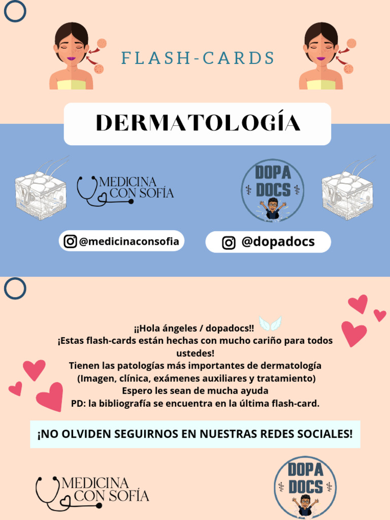 Flashcard Dermato | PDF | Psoriasis | Medicina CLINICA