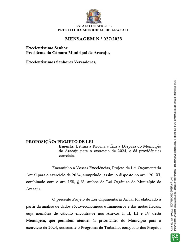 Ploa 2024 | PDF | Orçamento governamental | Economias