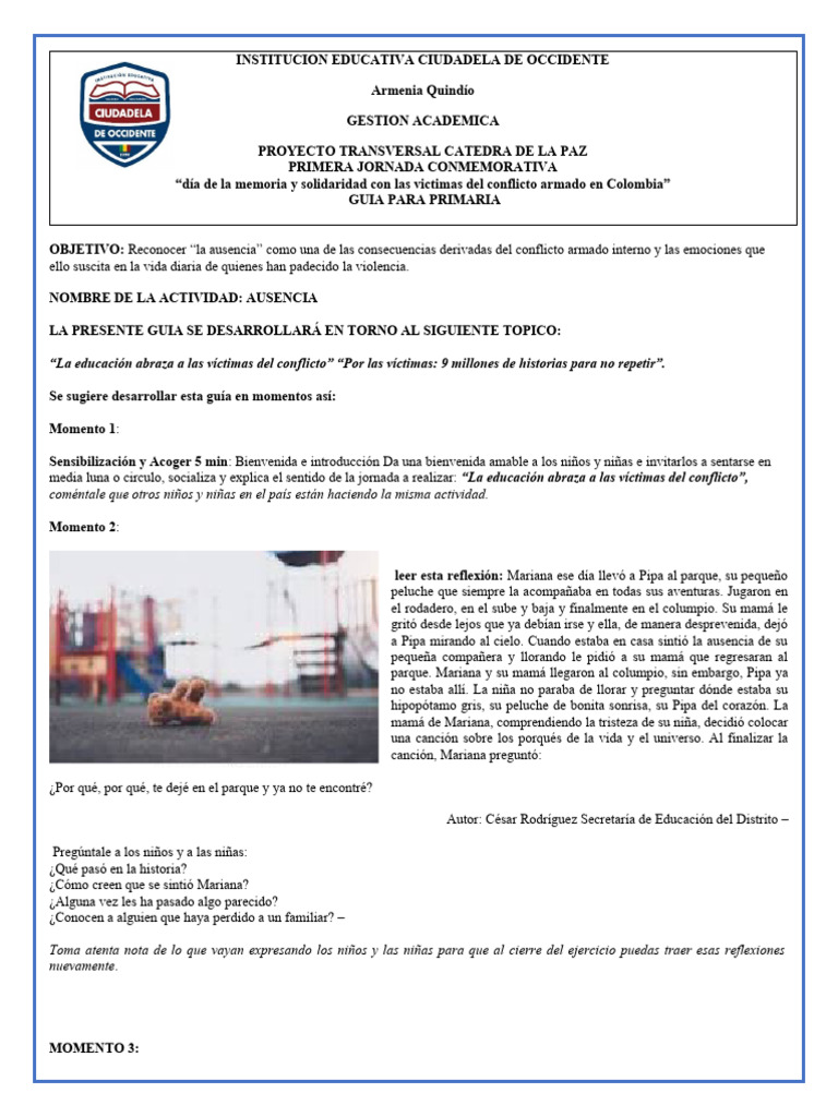 Actividades para el Día de la Memoria | PDF