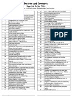 Doctrine and Covenants Section Titles