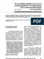 De la política pública a la nueva gerencia pública. Una reforma radical del quehacer estatal