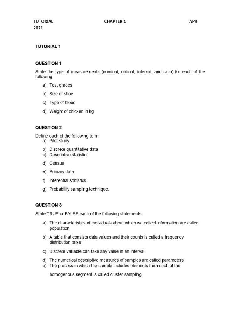 Measurement Types and Data Analysis Guide | PDF | Statistics | Sampling ...