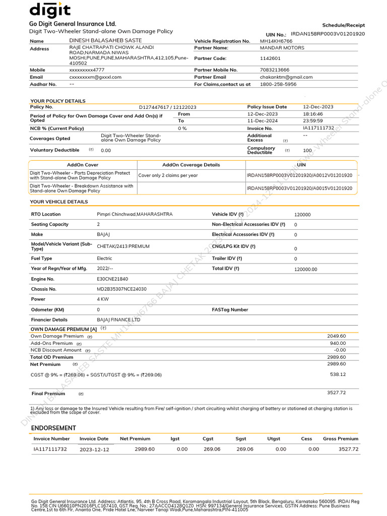 D127447617 4938934745572185 Schedulesc | PDF | Insurance | Liability ...