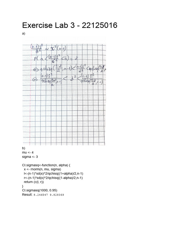 Confidence Interval Calculation | PDF | Teaching Methods & Materials
