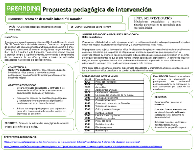 Propuesta Pedagogica... | PDF | Educación de la primera infancia ...