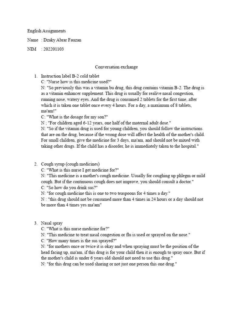 English Assignments - Dzaky Abrar Fauzan - 202201103 - 2C | PDF ...