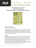 Selection Criteria Complete Examples PDF | PDF | Goal | Australia