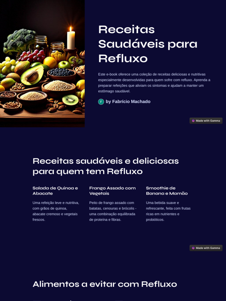 Receitas para Aliviar o Refluxo | PDF | Doença do refluxo ...