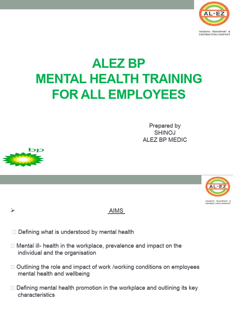 Workplace Mental Health Training Guide | PDF | Mental Health | Mental ...