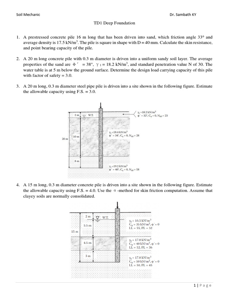 Deep Foundation Design Calculations | PDF