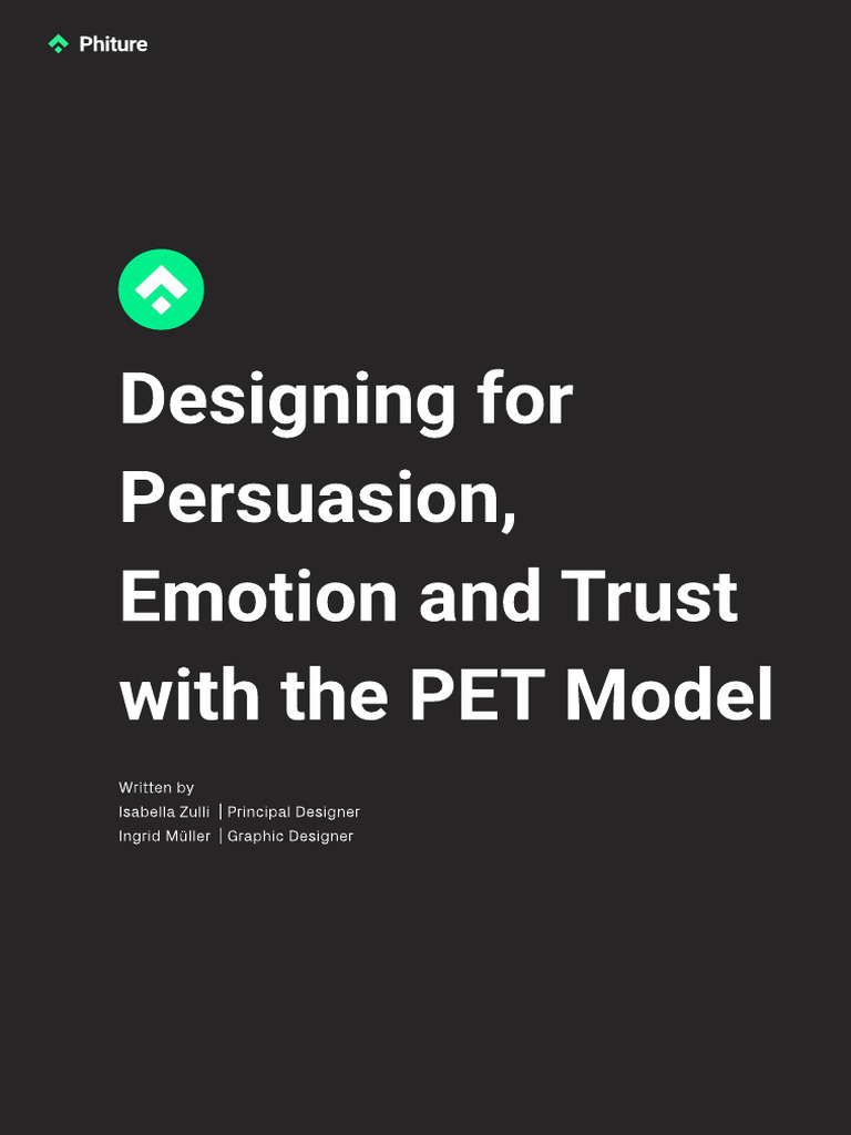Designing Trust with the PET Model | PDF | Persuasion | Emotions